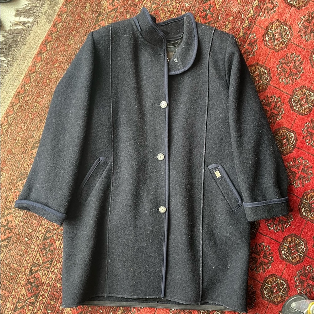 Navy Vintage Wool Epsilon Chore Coat